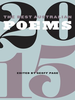 cover image of The Best Australian Poems 2015